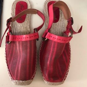 Free People Red Cabo Espadrille Strappy Sandals
